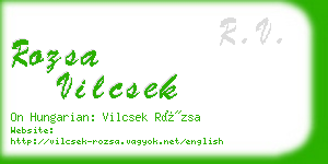 rozsa vilcsek business card
